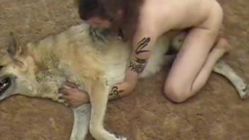 Needy man shares intimate experience on cam with his furry friend