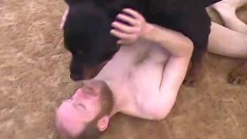 Filthy doggy style bestiality featuring hardcore black beast