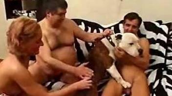 Filthy fat male with big bottom fucks with his nasty doggy