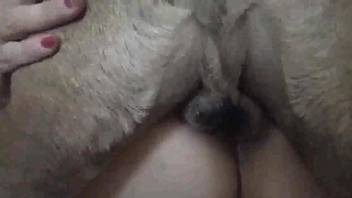 Dirty dog fucking her unforgettable pussy here