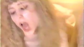 Young woman craves sex with her dog on the bed